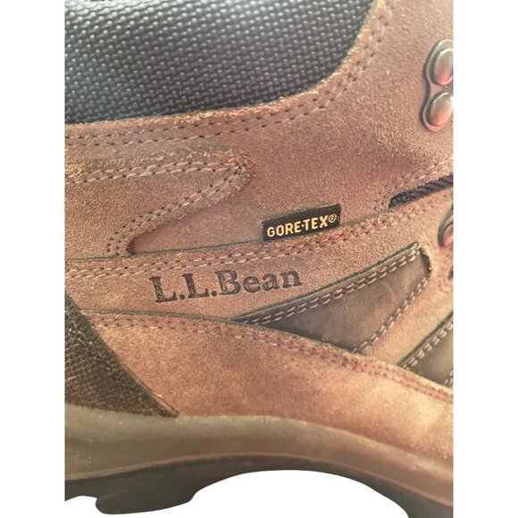 L.L. Bean Gortex Mens gray leather ankle hike boots size 10M SKU 9096